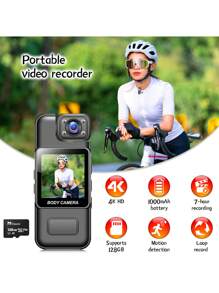 Ultra HD 4K WIFI Camera Digital Video Mini Portable Handheld Law Enforcement Recorder 180° Rotatable Lens Outdoor Sports Camera 