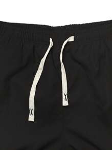 Hidkat paquete de 3 pantalones capri tipo cargo para hombres, con cintura con cordón, bolsillos grandes, parches con letras, pantalones deportivos de moda casual