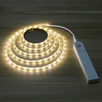 1pc Cabinet Light Strip, Wireless Motion Sensor LED Sensor Light Strip, Cabinet Wardrobe Light Strip, USB Charging Night Light Strip, Stair Backlight, Rechargeable, Suitable For Security Lighting In Rooms, Bedrooms, Kitchens, Closets, Stairs, Hallways And Cabinets, 1/3/5cm Bar Light Strip.Applicable, Halloween Christmas Thanksgiving Graduation Season