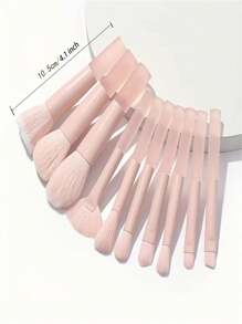 10pcs Pink Mini Makeup Brushes Set, Including Powder, Foundation, Blush, Eyeshadow, Concealer Brushes, Soft & Blendable, Great For Travel