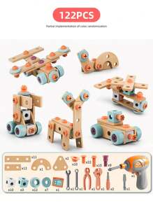 Creative DIY Assembly Toy Tool Set, Puzzle Simulation Disassembly Repair Tool Box Screws Toys For Children