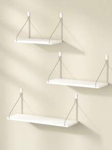 1pc Natural Style Wooden Wall Mount Storage Rack, New Aesthetic Functional Bathroom Storage Rack, Combining Beauty And Practicality