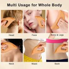 2Pcs Wooden Gua Sha Massage Tool Massager, Cellulite Massager Body Gua Sha Scraping Board Fo Relax Body, Muscle, Neck, Back Wooden Gua Sha Tools For Women And Men