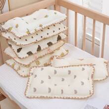 1 Stück Cartoon Baby Kissen mit Bär, Hase, Herz Muster, weich & atmungsaktiv Anti-Verformung formendes Kissen, Ganzjährig, Baby Geschenk