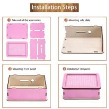 1 pièce Tirelire en forme de signe du dollar DIY, boîte à monnaie en bois rose et bleue, réutilisable et inscriptible. Convient pour les pièces et les billets, plan d'épargne, cadeaux pour garçons et filles