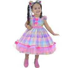 MODERNA MENINAS Children's Dress For June Festival, São João, Quadrilha, Luxurious Plaid - 彩色 - 查看 1