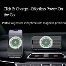 Car Wireless Charger, Window Clip Hidden Dual-Mode Magnetic Quick Charging Car Charger, Supports Navigation And Charging Simultaneously