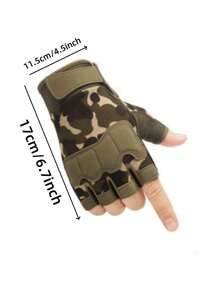 Fingerless Tactical Gloves, Knuckle Protection, Breathable And Lightweight Outdoor Military Gloves, Suitable For Shooting, Hunting, Motorcycle Riding, Mountaineering, Men And Women Sports, Cycling, Fitness, Outdoor Activities, Fishing Half-Finger Gloves, Non-Slip, Wear-Resistant And Comfortable For Multiple Scenes