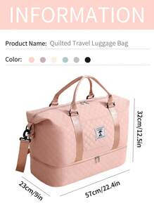 Borsa da viaggio personalizzata con ricamo, con nome personalizzato e lettere di colore, unisex, borsa a tracolla con cerniera e scomparto per le scarpe indipendente, di grande capacità per un facile stoccaggio all'aperto, borsa da viaggio leggera