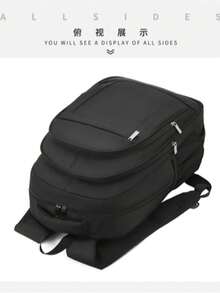 lulumocka Scratch-Resistant, Waterproof Multi-Layer Capacity Traveling Backpack, Fashionable And - Black - View 4