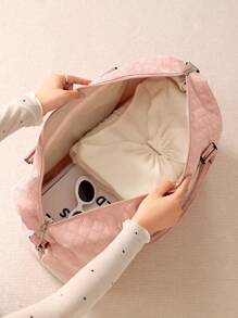 Borsa da viaggio personalizzata con ricamo, con nome personalizzato e lettere di colore, unisex, borsa a tracolla con cerniera e scomparto per le scarpe indipendente, di grande capacità per un facile stoccaggio all'aperto, borsa da viaggio leggera