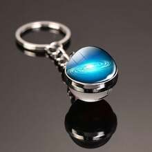 1pc 8 Planets & Moon Galaxy Crystal Glass Keychain Pendant Keyring, Gift & Souvenir School Car Accessories Cute Goth Y2k - Universe Planet - View 18