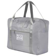 1pc Plain Minimalist Large Capacity Portable Storage Bag, Women Tote Handbag Shoulder Bag, Suitable For Storing Clothes, Bedding, Daily Necessities, Travel & Home Organization