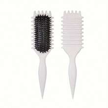 1 pieza Cepillo de pelo, cepillo rizado de cerdas de jabalí para peinado, diseño talla grande reciente de 2025 para definir y dar forma a los rizos, ideal para que las mujeres den estilo a su cabello rizado