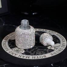 1 pieza Dispensador de botella de vidrio premium con gotero, botellas dispensadoras, botellas de perfume, botellas de aceites esenciales, recipiente recargable vacío para aceites esenciales, perfumes, cosméticos y líquidos, diseño sencillo, ligero y fácil de transportar, ideal como contenedor de muestras diarias y para llevar de viaje, regalo perfecto para novias durante la temporada navideña