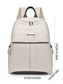 2025 New Fashionable Women's Backpack Large Capacity Lightweight Computer Bag Nylon High Quality Fabric Backpack Waterproof Travel Backpack - White - View 9