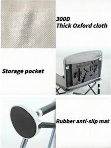 1 Multifunctional Baby Dining Chair. Two Styles: Regular And Canopy. Foldable Baby Seat. Suitable For Home And Outdoor Use. Comes With A Safety Buckle. Suitable For Babies Under 3 Years Old. Material: 300D Oxford Cloth + Aluminum Alloy Tube. Comes With A Storage Bag (Do Not Purchase For Babies Over 3 Years Old). - Grey - View 5