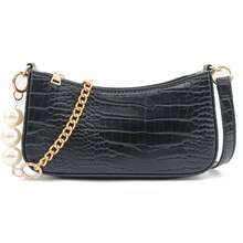 Compact Crocodile Pattern Purses And Bags Women Small White Black Pures For Women Handbags For Women Bolsas Elegantes Para Mujer Slim Fashion Womens Shoulder Bags Gifts For Monther's Day, Used In Party Commuting Shopping Travel - Black - View 3