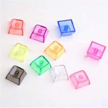 Sanrio Anime Sanrio Keycap Punk Crystal Keycaps Kuromi Theme Personalizowane fioletowe kropki Cute Cartoon Przezroczysty materiał ABS Mechaniczna klawiatura Cap na prezenty