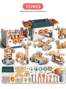 Creative DIY Assembly Toy Tool Set, Puzzle Simulation Disassembly Repair Tool Box Screws Toys For Children