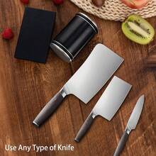 Rolling Knife Sharpener For Straight Edge Knife Sharpener Kit With 15/20° Degree Magnetic Angle For Kitchen Knives Whetstone Set - Black - View 6