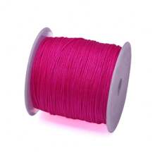 Corda de nylon de 50 m/rolo, tamanho 72, 0,8 mm, fio de nylon para tecelagem artesanal, para fabricação de joias, miçangas, acessórios para cordão de borla