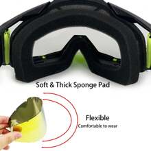 Gafas de motocross NAFEIB, gafas protectoras a prueba de viento para hombre de motocicleta, esquí, ciclismo, carreras y todoterreno con película desprendible