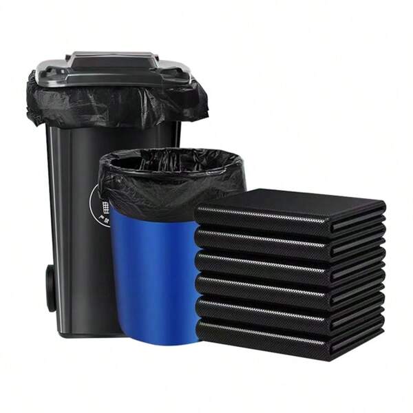 Thick Large Black Disposable Garbage Bags, Industrial Flat-Mouth Plastic Waste Bags For Hotels, Property Management, Sanitation