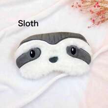 1pc Cute Plush Fox, Sloth, Bear Sleeping Eye Mask