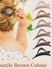 4 قطع مشابك شعر مسطحة للنساء، مشابك تمساح مناسبة للشعر الرفيع والسميك، مشابك تمساح قوس مطفية، مشابك شعر مانعة للانزلاق، مخالب شعر منسدلة، مشابك شعر تمساح منسدلة، مشابك شعر للجزء الخلفي من الرأس، لوازم المدرسة، رأس السنة، إكسسوارات الشعر