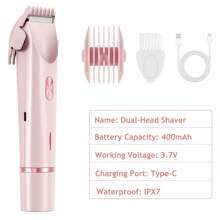 Barbeador Elétrico Feminino 2 em 1, Removedor de Pelos Faciais, Barbeador Corporal Feminino, Barbeadores Elétricos Recarregáveis, IPX7 À Prova d'Água para Uso Molhado e Seco, Aparador de Maiô Bikini para Mulheres, Barbeadores Elétricos Indolores, Barbear Suave, Aparador de Cabelo para Rosto, Lábios, Queixo, Axilas, Braços, Pernas, Mãos, Presente Ideal para Mulheres e Meninas, Barbeador Facial, Depilação, Para o Verão, Cuidados com a Pele, Aparador de Pelos Corporais