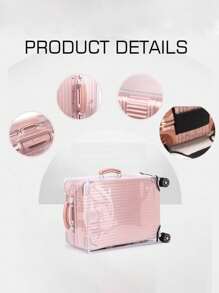 1pc Heavy-Duty Waterproof Clear Suitcase Protector Cover | Scratch & Dustproof Luggage Protector With Reinforced Edges & Transparent Design, Compatible With 20/24/28-Inch Bags, Travel Essentials For Airport, Train, Hotel - Ideal Gift For Travelers, Luggage Cover Protector, Durable PVC Material, Baggage Protection, Minimalist Style, Scratchresistant Fabric, Vacation Essentials