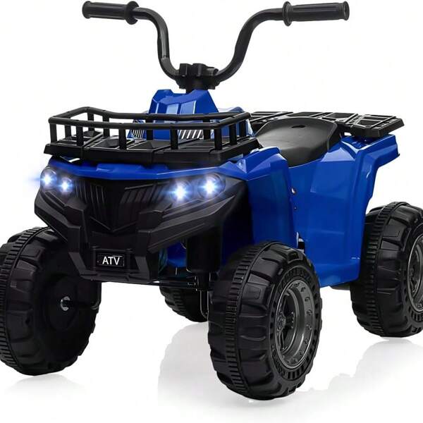 Elektro-Quad 12V Kinderquad, Elektroauto Kinder ATV, 12V Batteriebetriebenes Spielzeugauto, LED-Lichtern für Jungen Und MäDchen Ab 2-5 Jahren