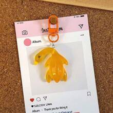 1pc/2pcs/4pcs/6pcs Mixed Luminous Roasted Duck Keychain, Luminous Transparent Color-Changing Roasted Duck Keychain, Hot Backpackendant, Fun Best Friend Gift