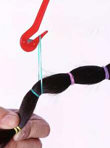 6pcs Disposable Hair Braiding Tools Kit With Rubber Band Cutter - Easy DIY Hairstyle Accessories Fit For All Hair Types, Includes 6 Colored Rubber Bands (Red, Blue, Pink, Yellow, Purple, Black) - Great For Fashionable Braids And Ponytails, Hair Must-Have | Cute Clips Design | Durable Clip Structure