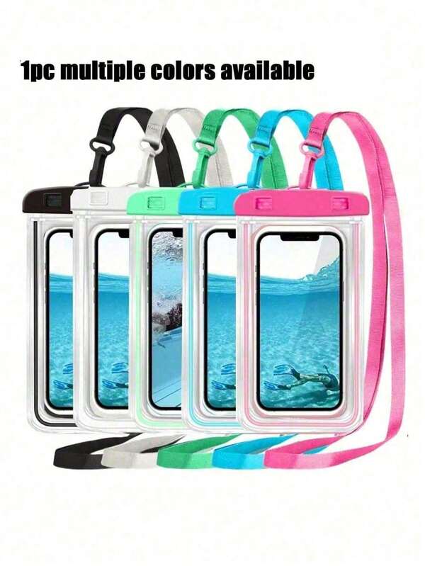 Universal Waterproof Cell Phone Pouch For Beach And Pool ,Mobile Phone Waterproof Dustproof Bag, Universal Protective Bag For Cell Phone, Transparent Protector With Solid Color For Shower, Outdoor Activities, Rafting, Swimming, Diving, For Pool, Bathroom, Mobile Phone Protection Bag - Protect Your Phone From Water Damage(Random Cardboard) Phone Case Purse Wallet For Summer Vacation Travel Holiday
