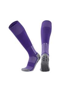 1 Pair Children Soccer Socks, Boys Professional Sports Socks With Anti-Slip Dots, Thick Terry, Knee-High, Suitable For Boys & Girls Ages 7-12