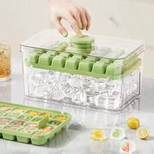 Prensa de cubitos de hielo, Molde de cubitos 68 cubos doble, Caja para hacer hielo con tapa, Moldes de hielo de silicona, Bandeja de cubitos de hielo para congelador, Caja de almacenamiento de hielo hecho en casa, Bandeja de cubitos de hielo de liberación fácil, Bandeja de cubitos de hielo reutilizable de 68 cubos, Bandeja de cubitos de hielo para cócteles y whisky de verano, Caja para hacer hielo de 68 cubos de doble capa