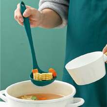 Kitchen All-In-One Heat-Resistant Silicone Cookware Set,Five-Piece Set,Household Silicone - Spatula, Soup Spoon, Frying Spatula, Slotted Spoon, Rice Spoon, Non-Stick Pan Cooking Spoon And Spatula Silicone Spatula Fish Frying Spatula Stir-Fry Spatula Steak Spatula Frying Pan Spatula Kitchenware, Non-Stick, Anti-Slip, Heat-Resistant, Anti-Scald (Without Rack)