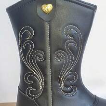 Bota Texana infantil Feminina Confortável Country Várias cores de Menina - Preto - Visão 6