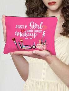 Chic Women's Toiletry Bag With Cosmetic Print - Lightweight, Zippered Makeup Pouch For Travel & Daily Use - Versatile Organizer For Stationery, Student Pencil Bag, Snack Bag,Medicine, And Accessories - Perfect Gift Idea,Gifts For Friends, Sisters, Friends And Classmates Returning To School, Gifts Mother's Day Gift - Multicolor - View 13