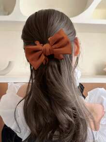 1 pieza Accesorio para el cabello con clip de mariposa y lazo caramelo para niñas de regreso a la escuela