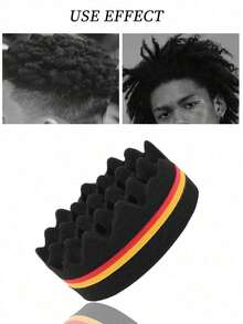 1pc African Curly Hair Care Tool Curly Sponge, Fashionable Sponge Brush, Suitable For Black People To Perm Curly Hair,Back To School,Travel Holiday Essentials,Hair Accessories For Women - Multicolor - View 3