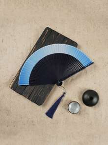 1pc Foldable Fan Hand Held Fan With Tassel For Outdoor Travel Dancing Performance Cheongsam Dressing Accessories Photo-Taking Props - Nhiều màu - Xem 13