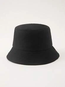 1pc Women Plain Simple Single-Sided Bucket Hat, Suitable For Casual Wear In Spring, Summer And Autumn - A - View 2