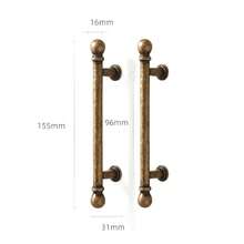 4pcs/8pcs Vintage Brass Zinc Alloy Cabinet Handles - Classic European Style, Perfect For Bedroom & Kitchen Wardrobes