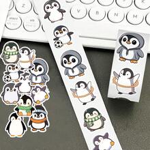 500pcs Penguin Sticker Roll, Animal Stickers, Decorative Stickers, Fun Stickers, Penguin Gifts, Cute Stickers, Back To School, First Day Of School - Multicolor - View 9