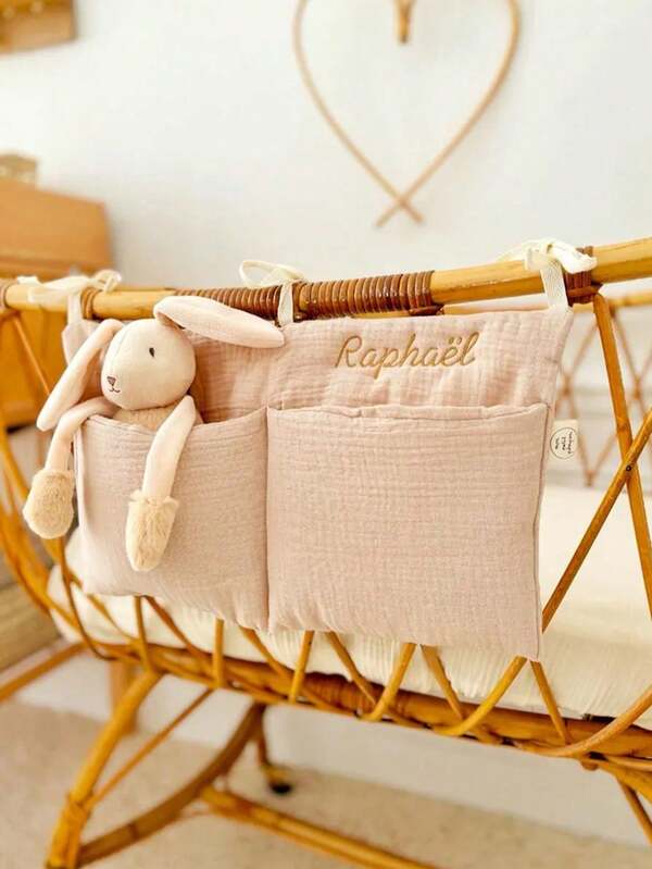 1 bucă geantă personalizată pentru scutece pentru copii, organizator personalizat de scutece portabil brodat, potrivit pentru haine pentru bebeluși, scutece, șervețele umede, duș în aer liber, cadouri pentru decorațiuni interioare