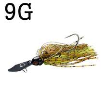 1 件装旋转亮片 9G 11G 旋转亮片防草鱼饵 Buzzbait 摇摆水面饵，适用于鲈鱼、梭子鱼、大眼鲈鱼