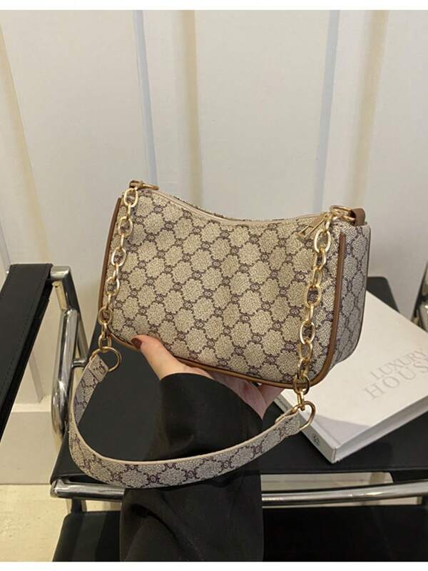 Retro Geometric Pattern Daily Casual Minimalist Shoulder Bag